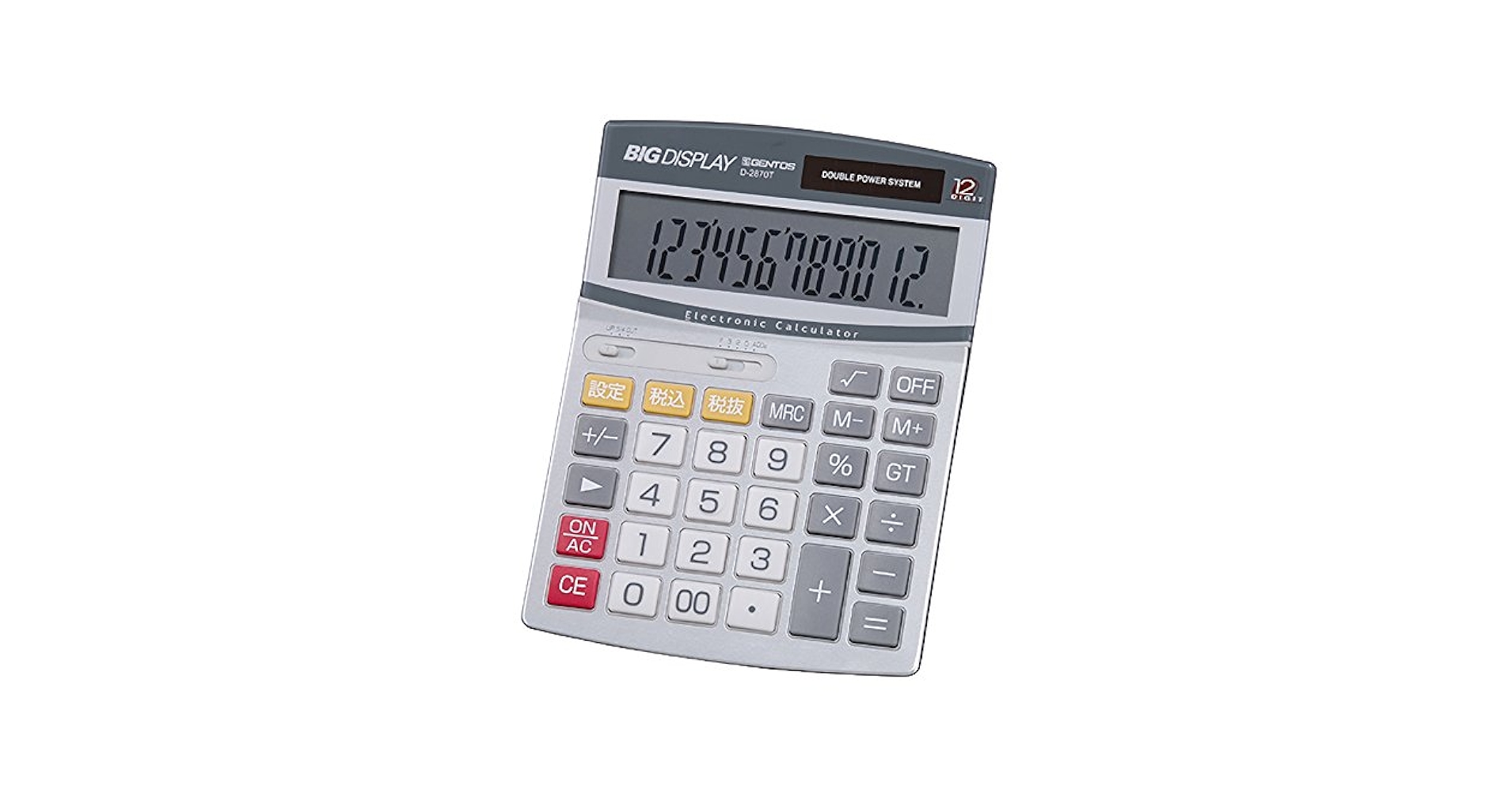 (未使用･未開封品)ADESSO 中型卓上電卓 12桁 ビッグディスプレイ D‐9012 グレー 71U6D5SIupL._UF894,1000_QL80_.jpg